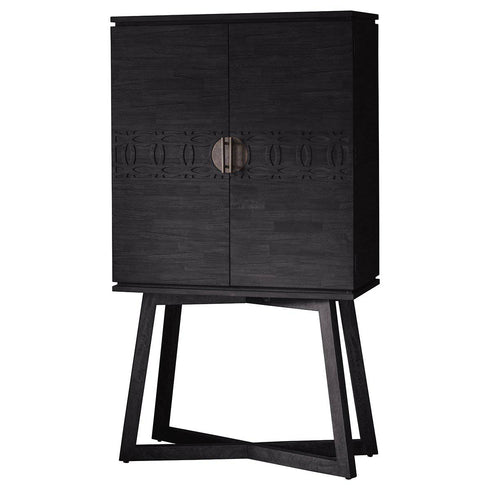 PaulaHome - Chic Charcoal Cocktail Cabinet
